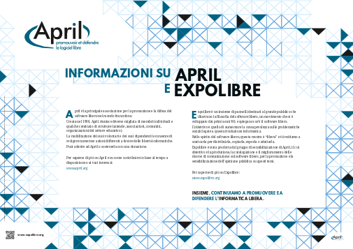 Panel: Informazioni su April e Expolibre