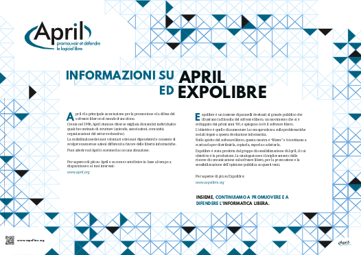 Panel: Informazioni su April e Expolibre